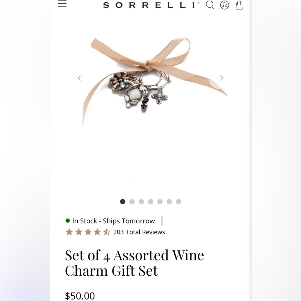 Sorrelli Set of 4 Assorted Wine Charm Gift Set